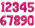 34" PINK NUMBER BALLOONS
