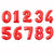 34" RED NUMBER BALLOONS