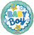 18" BABY BOY QUILT HELIUM FOIL BALLOON