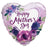 18" HAPPY MOTHER'S DAY VIOLET FLOWERS FOIL BALLOON