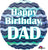 18" WATERCOLOR WAVES HBD DAD BALLOON